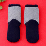 LSB Navy & Grey Ted & Mittens Christmas Themed Ankle Length Socks For Kids