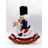 Navy wooden rocking horse Christmas Home and table Decor