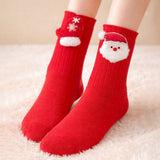 LSB Red Santa & Mittens Christmas Themed Ankle Length Socks For Kids