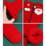 LSB Red Santa & Mittens Christmas Themed Ankle Length Socks For Kids