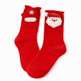 LSB Red Santa & Mittens Christmas Themed Ankle Length Socks For Kids