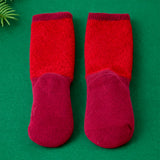 LSB 3D Red Santa & Stockings Christmas Themed Ankle Length Socks For Kids