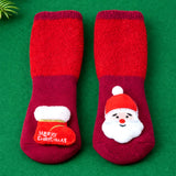 LSB 3D Red Santa & Stockings Christmas Themed Ankle Length Socks For Kids