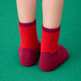 LSB 3D Red Santa & Stockings Christmas Themed Ankle Length Socks For Kids