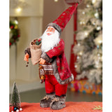 24 inches/2feet Red dark brown cardigan Dot Cardigan Santa,Christmas Home and Table Decor