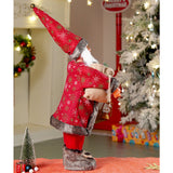 24 inches/2feet Red dark brown cardigan Dot Cardigan Santa,Christmas Home and Table Decor