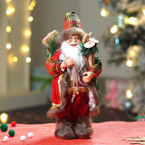 12 inches Red Checks Santa, Christmas Home and Table Decor