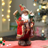 12 inches Red Checks Santa, Christmas Home and Table Decor