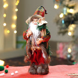 12 inches Red Checks Santa, Christmas Home and Table Decor