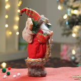 12 inches Red Checks Santa, Christmas Home and Table Decor