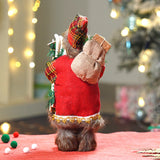 12 inches Red Checks Santa, Christmas Home and Table Decor