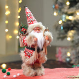 12 inches Red & Olive Snowflakes Santa, Christmas Home and Table Decor