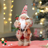 12 inches Red & Olive Snowflakes Santa, Christmas Home and Table Decor