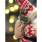 12 inches Red & Olive Snowflakes Santa, Christmas Home and Table Decor