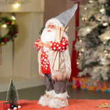 24 inches/2feet Red Polka Dot Cardigan Santa, Christmas Home and Table Decor