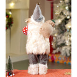 24 inches/2feet Red Polka Dot Cardigan Santa, Christmas Home and Table Decor