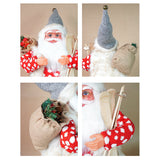 24 inches/2feet Red Polka Dot Cardigan Santa, Christmas Home and Table Decor