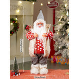 24 inches/2feet Red Polka Dot Cardigan Santa, Christmas Home and Table Decor