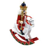 Red wooden rocking horse Christmas Home and table Decor