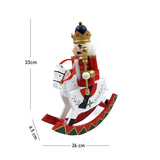 Red wooden rocking horse Christmas Home and table Decor