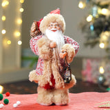 12 inches Red tweed Robe Santa, Christmas Home and Table Decor