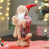 12 inches Red tweed Robe Santa, Christmas Home and Table Decor