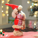 12 inches Red tweed Robe Santa, Christmas Home and Table Decor