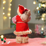 12 inches Red tweed Robe Santa, Christmas Home and Table Decor