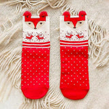 LSB Red White Themed Christmas Ankle Socks For Kids-Set Of 5 Pcs