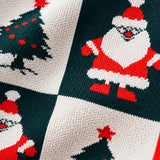 LSB Red Santa & Tree, Woven Christmas Tote Bag