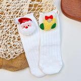 LSB White Santa & Sockings Christmas Themed Ankle Length Socks For Kids