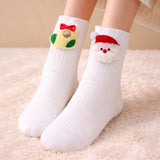 LSB White Santa & Sockings Christmas Themed Ankle Length Socks For Kids