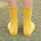 LSB Yellow 3D Dear & Stockings Christmas Themed Ankle Length Socks For Kids