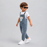 LSB Blue-Leg Bear Denim Dungaree for Toddlers and Kids (No T-Shirt Included)