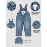 LSB Blue-Leg Bear Denim Dungaree for Toddlers and Kids (No T-Shirt Included)