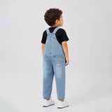 LSB Cross Eye Bear Face Denim Dungaree for Toddlers and Kids (No T-Shirt Included)