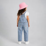 LSB Blushing Panda Face Denim Dungaree for Toddlers and Kids (No T-Shirt Included)
