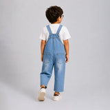 LSB Specs Puppy Denim Dungaree for Toddlers and Kids (No T-Shirt Included)