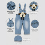 LSB Specs Puppy Denim Dungaree for Toddlers and Kids (No T-Shirt Included)