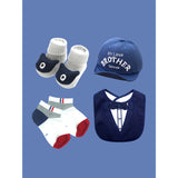 LSB 19 pcs Royal Blue Bow Teddy Birthday Gift Hamper set for Baby with travelling suitcase