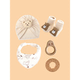 LSB 20 pcs Chubby Cream Teddy Face Birthday Gift Hamper set for Baby with travelling suitcase