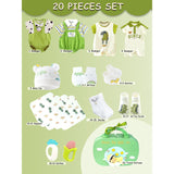 LSB 20 pcs Green Dream Big Baby Birthday Gift Hamper set for Baby with travelling suitcase