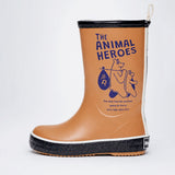 LSB Mr.Bear Brown, Flexible Rubber Rain Gumboots for Toddlers & Kids