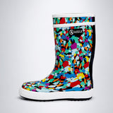 LSB Ms. Brush Brooks, flexible Rubber Rain Gumboots for Toddlers & Kids