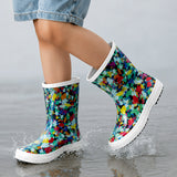 LSB Ms. Brush Brooks, flexible Rubber Rain Gumboots for Toddlers & Kids