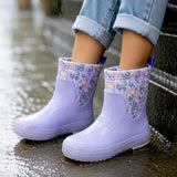 LSB Ms. Lavendar Taylor, flexible Rubber Rain Gumboots for Toddlers & Kids