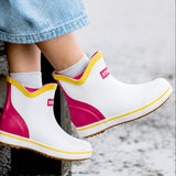 LSB Ms. Mia Tyson, Colorblock ankle length flexible Rubber Rain Gumboots for toddlers & Kids