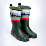 LSB Ms. Olive Moss, Flexible Rubber Rain Gumboots for Adults