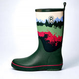 LSB Ms. Olive Moss, Flexible Rubber Rain Gumboots for Adults