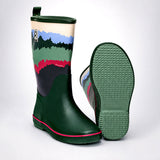 LSB Ms. Olive Moss, Flexible Rubber Rain Gumboots for Adults